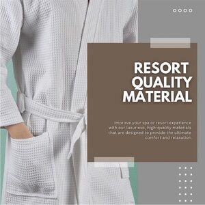White Waffle Knit Bathrobe